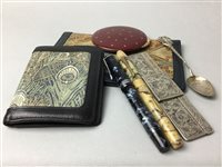 Lot 378 - TWO PENS WITH GOLD INLAY ALONG WITH COLLECTABLES
