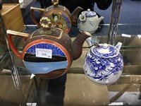 Lot 339 - A LOT OF A YIXING AND OTHER TEAPOTS