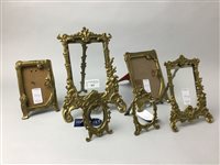 Lot 411 - A GROUP OF SIX CAST BRASS PHOTOGRAPHS FRAMES