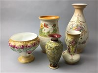Lot 417 - A DOULTON LAMBETH VASE ALONG WITH OTHER DOULTON ITEMS