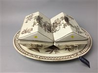 Lot 431 - TWO DARTMOUTH FISH TUREENS AND A COMPORT
