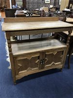 Lot 443 - AN OAK ASSISTANT SIDEBOARD
