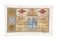 Lot 580 - A BANK OF SCOTLAND £20 TWENTY POUNDS NOTE, 11TH JUNE 1956