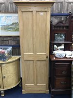 Lot 453 - A PINE NARROW WARDROBE