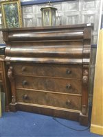 Lot 455 - A VICTORIAN MAHOGANY CHEST OF DRAWERS