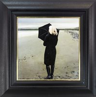 Lot 156 - BLACK COAT ON THE SHORE, BY GERARD BURNS