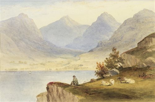 Lot 482 - THE COULINS SKYE, A WATERCOLOUR BY WILLIAM LEIGHTON LEITCH