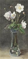 Lot 458 - FLOWERS IN A GLASS VASE, BY JAMES RIDDEL