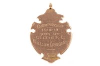 Lot 1728 - CELTIC F.C. INTEREST - A GOLD SCOTTISH FOOTBALL LEAGUE MEDAL 1918-19