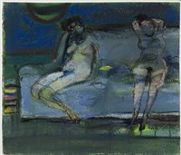 Lot 197 - NUDES ON A SOFA, BY SIR ROBIN PHILIPSON