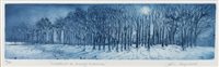 Lot 199 - WOODS ON A SNOWY EVENING, BY JOHN HEYWOOD