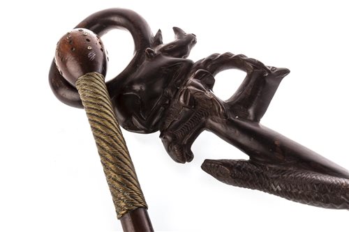 Lot 1073 - A SOUTH AFRICAN KNOBKERRY AND A WALKING CANE