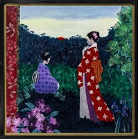 Lot 220 - ENCOUNTER IN THE GARDEN, BY JEAN HALL