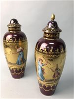Lot 7 - A PAIR OF ROYAL VIENNA STYLE VASES