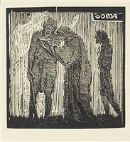 Lot 419 - AN ORIGINAL WOODCUT BY FRANTIŠEK BÍLEK