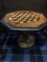 Lot 82 - A 19TH CENTURY WALNUT GAMES TABLE