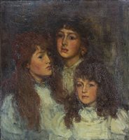 Lot 476 - A PORTRAIT OF THREE SISTERS