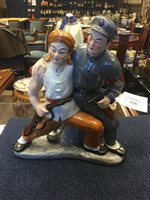 Lot 1120 - A CHINESE FIGURE GROUP