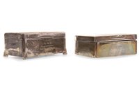 Lot 808 - A LOT OF TWO SILVER BOXES