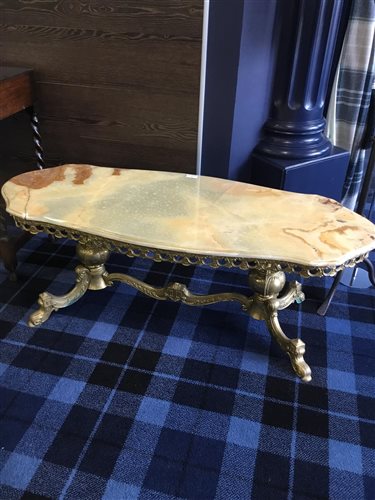 Lot 60 - A ROCOCO STYLE COFFEE TABLE