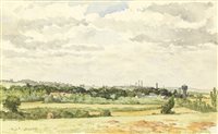 Lot 422 - A RURAL LANDSCAPE, BY IAN GILBERT MARR EADIE