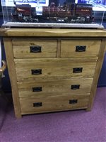 Lot 241 - A MODERN OAK CHEST OF DRAWERS