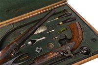 Lot 1668 - A FINE CASED PAIR OF MID-19TH CENTURY PERCUSSION TARGET PISTOLS BY G. NAGEL OF BADEN