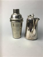 Lot 170 - A SILVER PLATED COCKTAIL SHAKER AND OTHER COLLECTABLES
