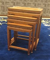 Lot 1093 - A CHINESE NEST OF TABLES