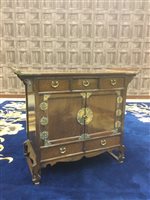 Lot 1094 - A CHINESE STAINED WOOD CHEST