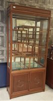 Lot 1097 - A CHINESE HARDWOOD DISPLAY CABINET