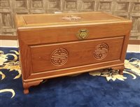 Lot 1048 - A CHINESE HARDWOOD CHEST