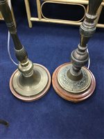 Lot 254 - TWO BRASS FLOOR LAMPS