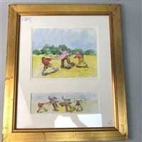 Lot 123 - TWO PEN AND WATERCOLOURS BY PETER WATKINS