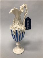 Lot 124 - A PARIAN WARE EWER IN THE STYLE OF SAMUEL ALCOCK