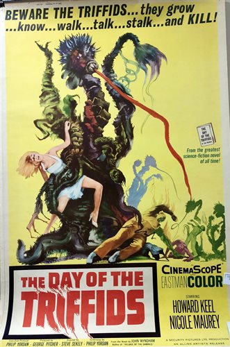 Lot 1738 - A LARGE FILM POSTER FOR THE DAY OF THE TRIFFIDS