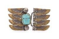 Lot 1805 - A GILT AND WHITE METAL BELT BUCKLE BY PIEL FRERES