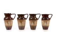 Lot 93 - A LOT OF FOUR ROYAL DOULTON ‘EGYPTIAN REVIVAL’ WATER JUGS