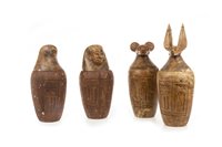 Lot 1887 - A SET OF FOUR REPRODUCTION CANOPIC JARS