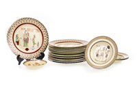 Lot 1888 - A LOT OF FOURTEEN DOULTON ‘EGYPTIAN POTTERY’ DINNER PLATES