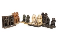 Lot 1901 - A LOT OF SIX PAIRS OF BOOKENDS