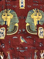 Lot 1914 - A LOT OF TEXTILES WITH EGYPTIAN FIGURES AND MOTIFS