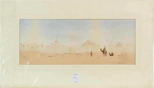 Lot 1925 - A PAIR OF EGYPTIAN DESERT SCENES BY J. F. CANHAM