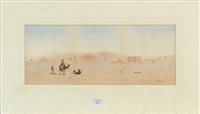 Lot 1925 - A PAIR OF EGYPTIAN DESERT SCENES BY J. F. CANHAM