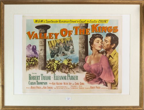 Lot 1943 - A FRAMED FILM POSTER FOR VALLEY OF THE KINGS AND ANOTHER POSTER