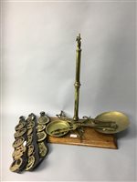 Lot 271 - A SET OF VICTORIAN BRASS PAN SCALES