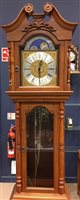 Lot 381 - A REPRODUCTION LONGCASE CLOCK