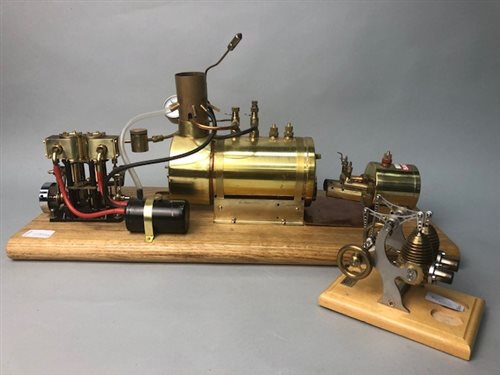 Lot 233 - LOT OF MODEL STEAM POWERED ENGINES