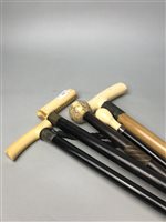 Lot 398 - A LOT OF LATE 19TH/EARLY 20TH CENTURY WALKING STICKS