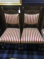 Lot 335 - A SET OF FOUR OAK CHAIRS